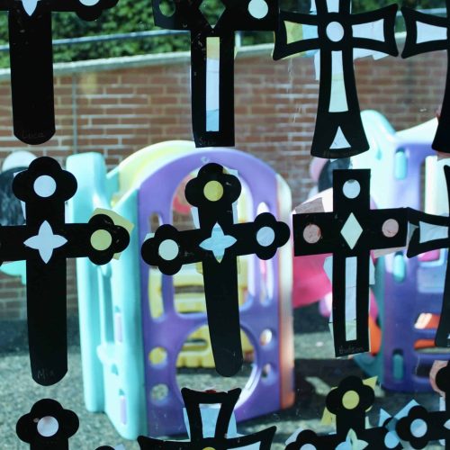 Crosses on window reception